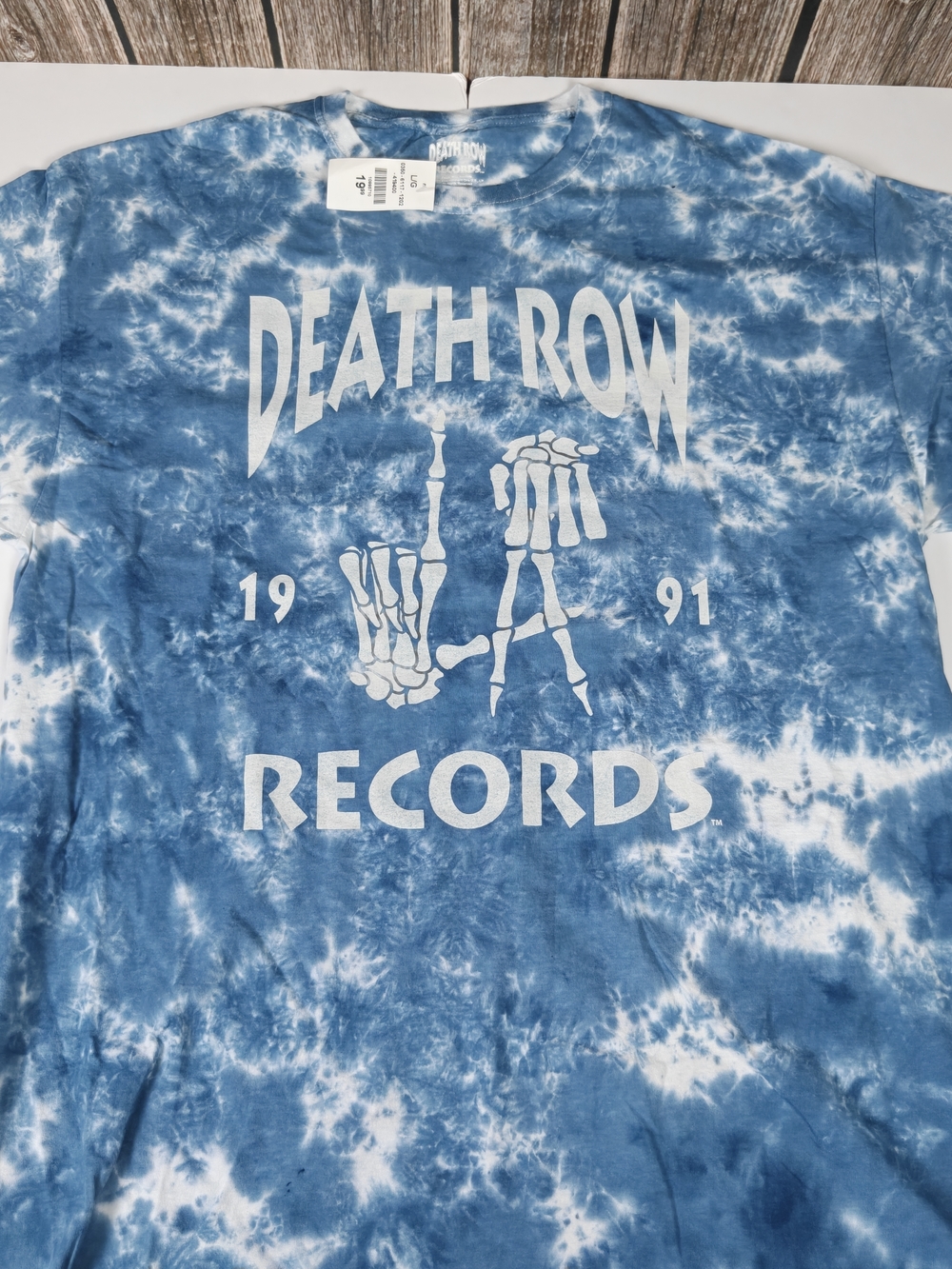 Death Row Records Blue Tie-Dye Short Sleeve Tee